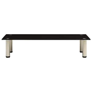 TV stolek černý 80 x 35 x 17 cm tvrzené sklo - obrázek 2
