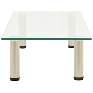 TV stolek průhledný 80 x 35 x 17 cm tvrzené sklo - obrázek 3