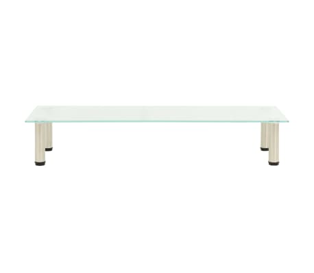 vidaXL TV-Tisch 100x35x17 cm Satiniertes Hartglas