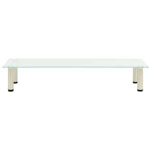 vidaXL TV-Tisch 100x35x17 cm Satiniertes Hartglas