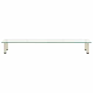 vidaXL TV staliukas, skaidrus, 140x35x17cm, grūdintas stiklas