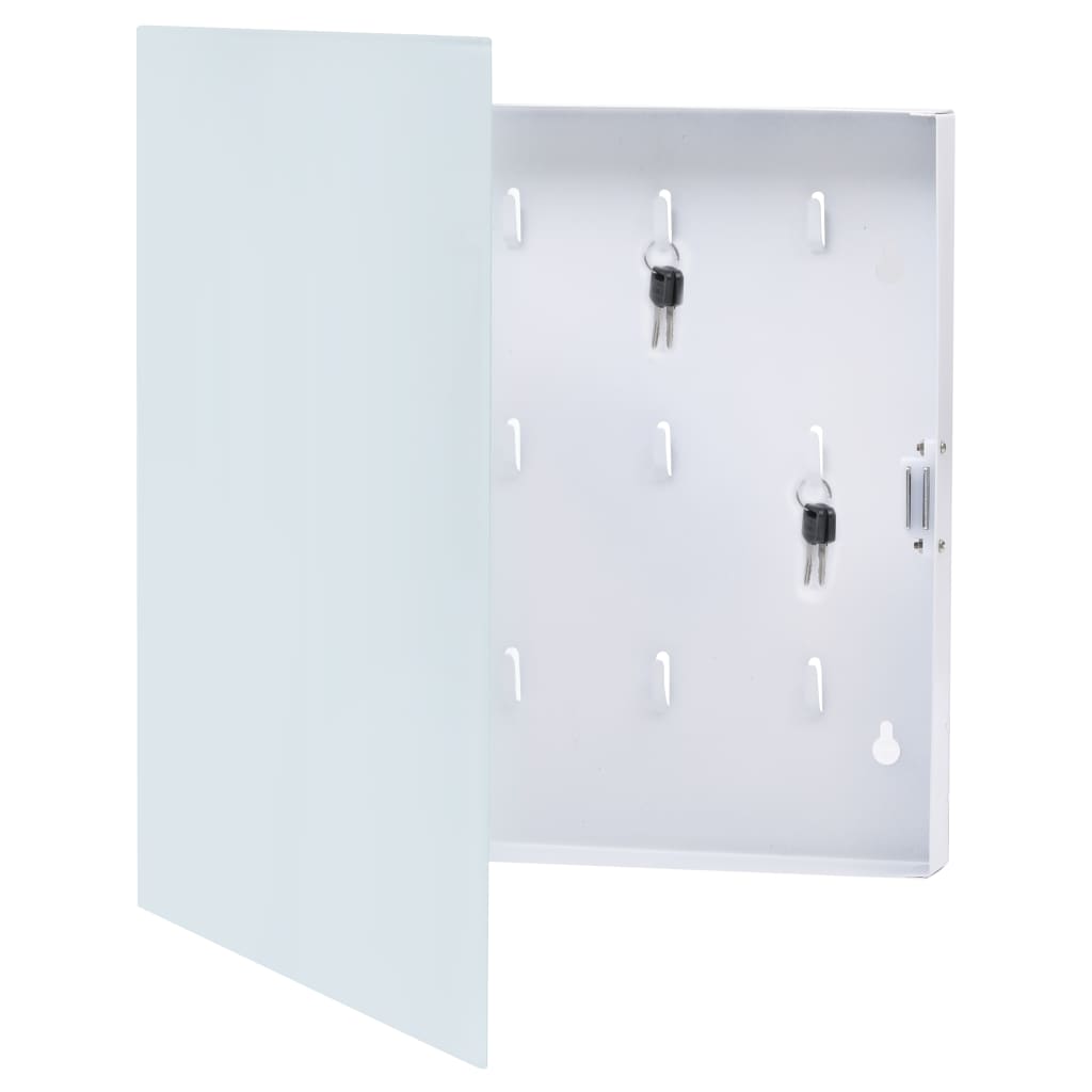 Fehér kulcsszekrény mágneses lappal 35 x 35 x 5,5 cm 