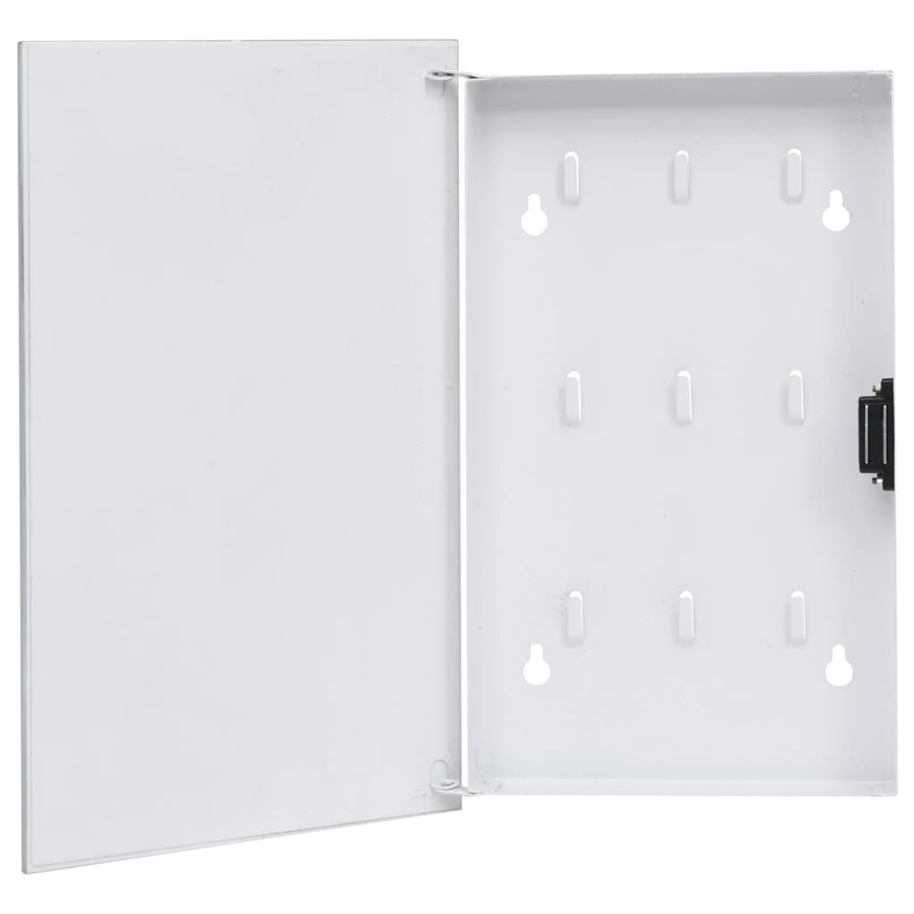 vidaXL Casetă pentru chei cu tablă magnetică, alb, 30 x 20 x 5,5 cm vidaXL