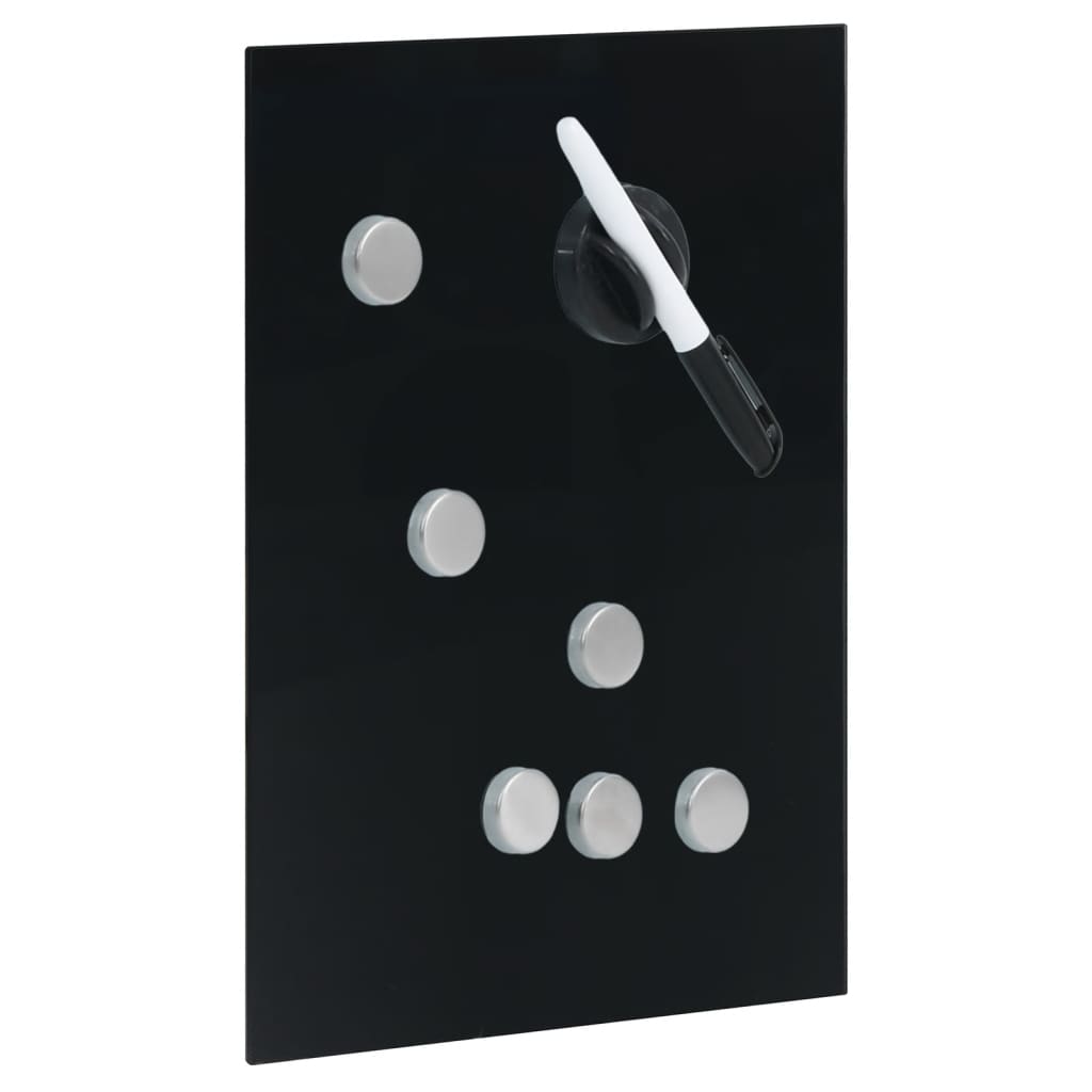 vidaXL Key Box with Magnetic Board Black 11.8"x7.9"x2.2"