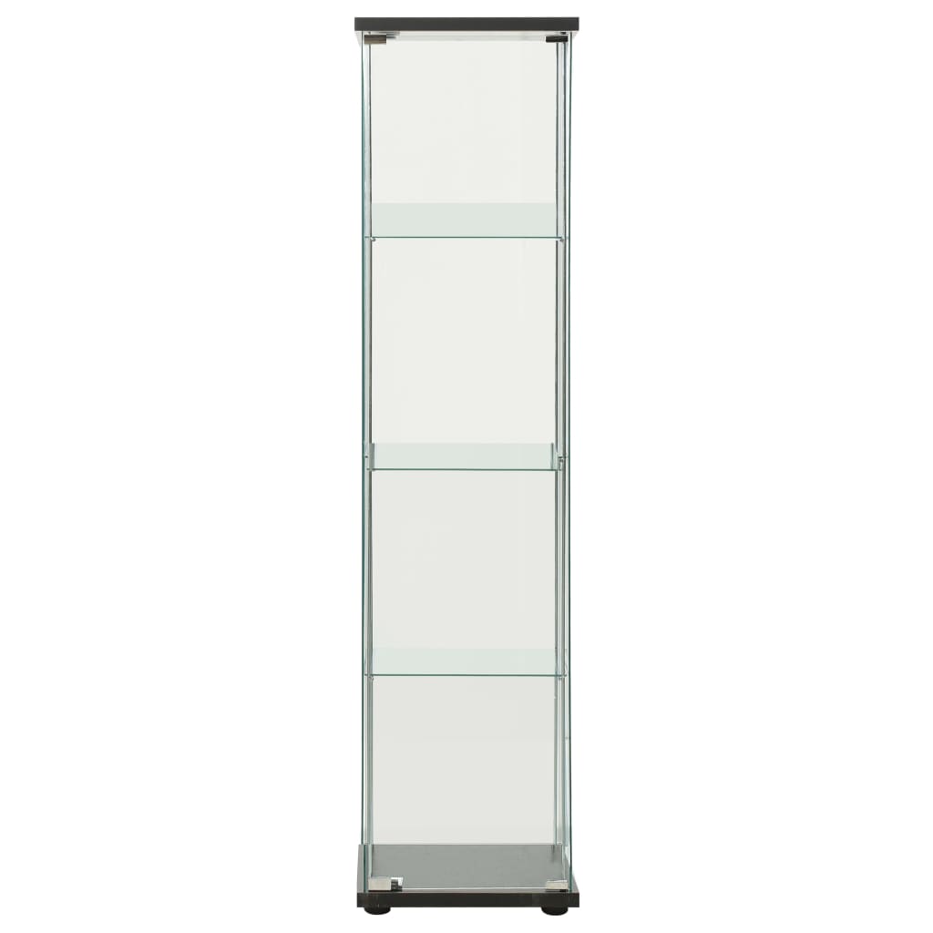 

vidaXL Vitrinekast gehard glas zwart
