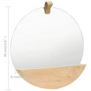 Nástěnné zrcadlo masivní borovice 35 cm - obrázek 7