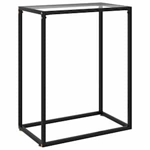 vidaXL konsoollaud, l&auml;bipaistev, 60 x 35 x 75 cm, karastatud klaas