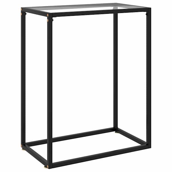 vidaXL konsoollaud, l&auml;bipaistev, 60 x 35 x 75 cm, karastatud klaas