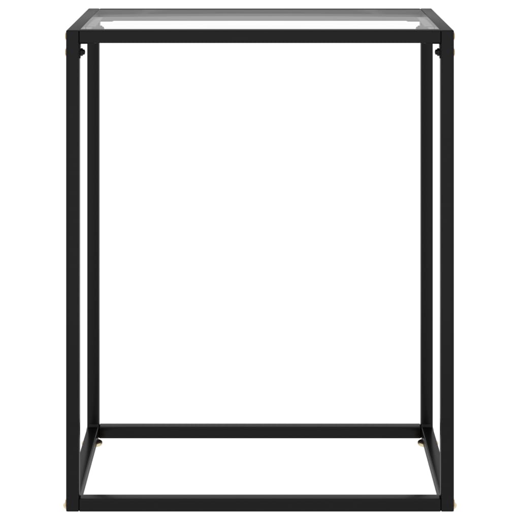 vidaXL Masă consolă, transparent, 60x35x75 cm, sticlă securizată