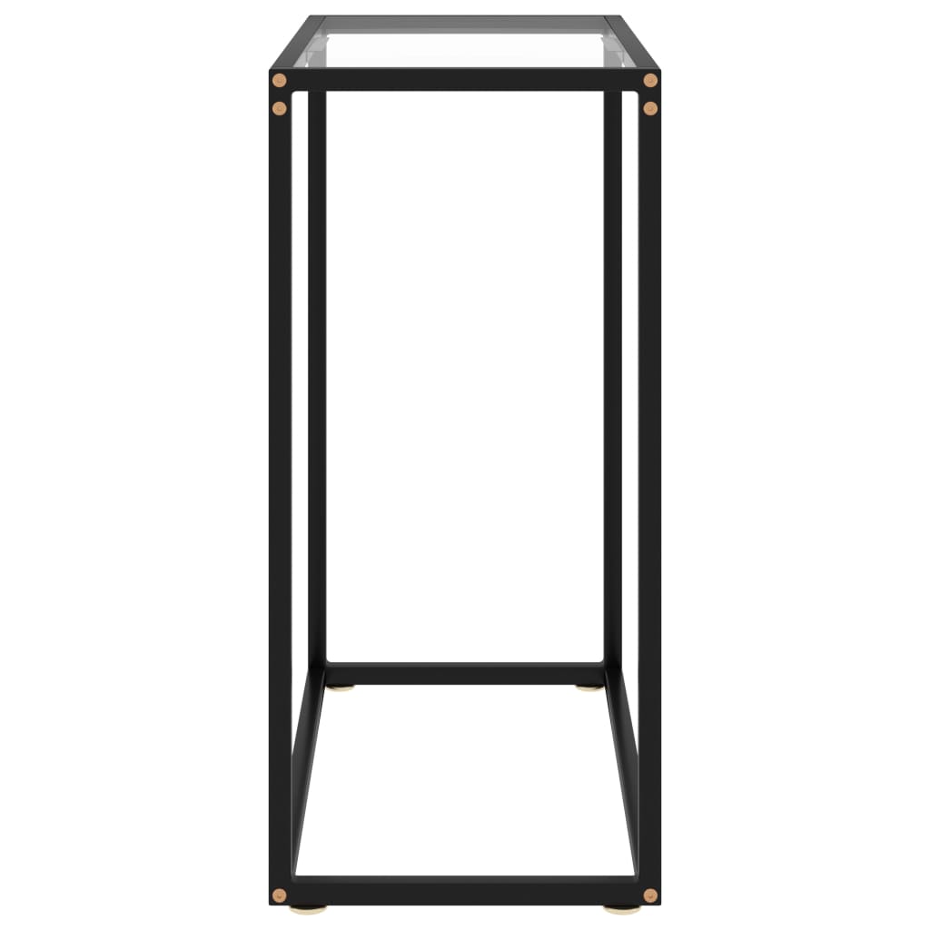 Átlátszó edzett üveg tálalóasztal 60 x 35 x 75 cm 
