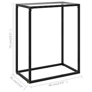 Konzolový stolek transparentní 60 x 35 x 75 cm tvrzené sklo - obrázek 6