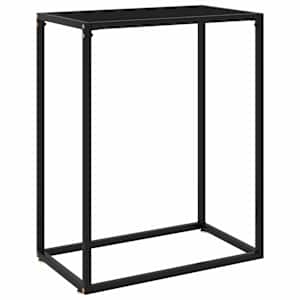 vidaXL konsoollaud, must, 60 x 35 x 75 cm, karastatud klaas