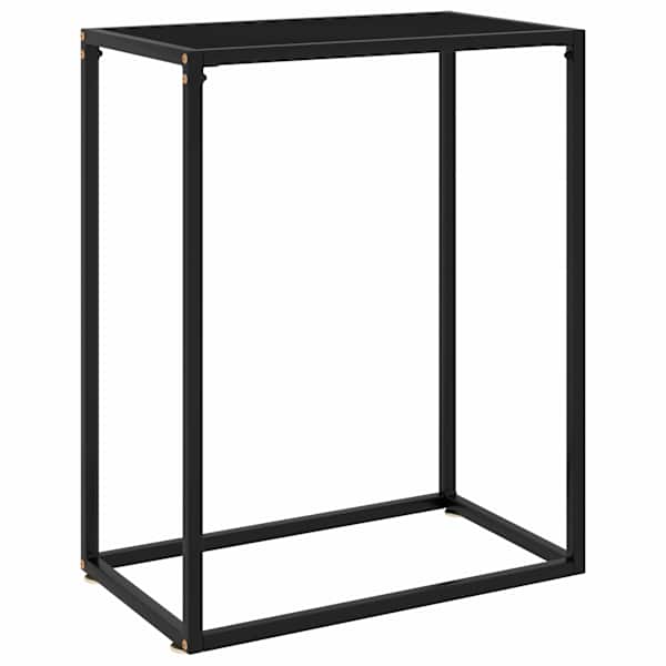 vidaXL konsoollaud, must, 60 x 35 x 75 cm, karastatud klaas