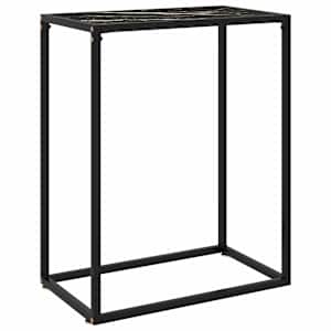 vidaXL konsoollaud, must, 60 x 35 x 75 cm, karastatud klaas