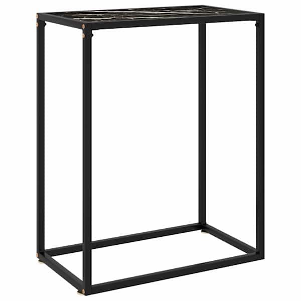 vidaXL konsoollaud, must, 60 x 35 x 75 cm, karastatud klaas