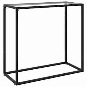 vidaXL konsoollaud, l&auml;bipaistev, 80 x 35 x 75 cm, karastatud klaas