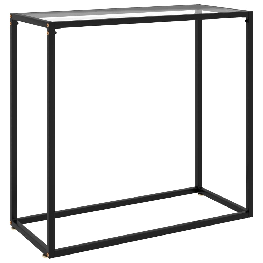 Image of vidaXL Console Table Transparent 80x35x75 cm Tempered Glass