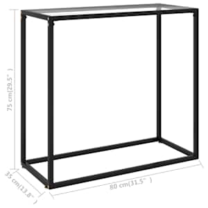 Konzolový stolek transparentní 80 x 35 x 75 cm tvrzené sklo - obrázek 6