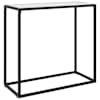 vidaXL konsoollaud, valge, 80 x 35 x 75 cm, karastatud klaas