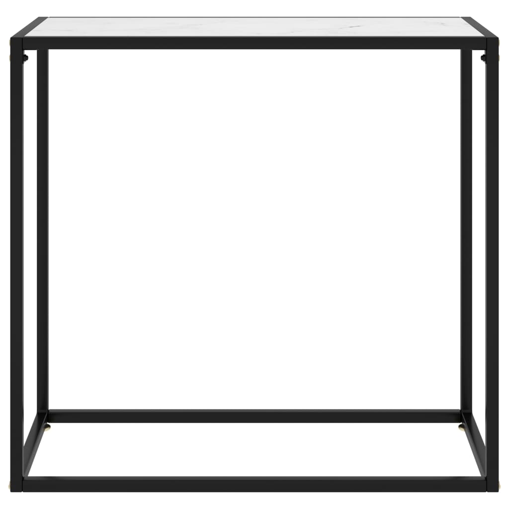 

vidaXL Wandtafel 80x35x75 cm gehard glas wit