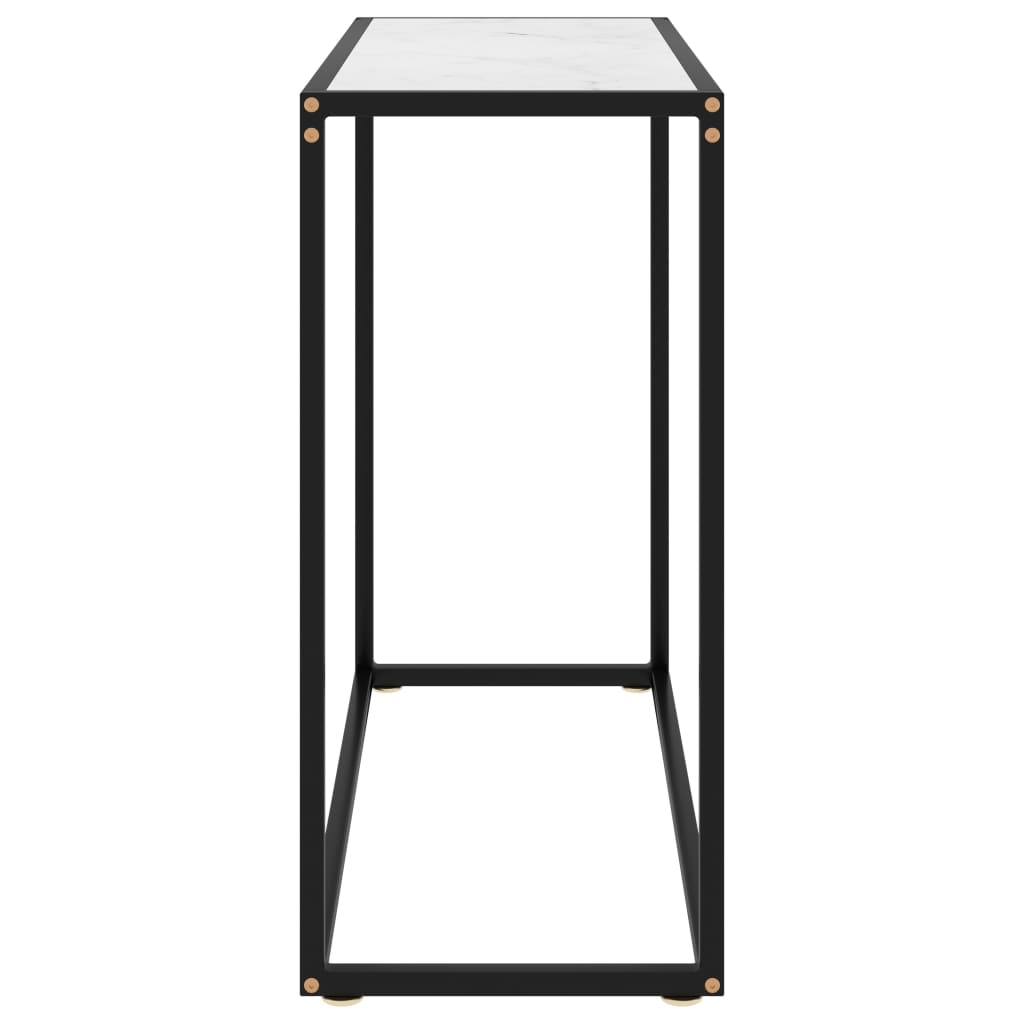 Fehér edzett üveg tálalóasztal 80 x 35 x 75 cm 