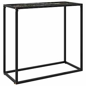 vidaXL konsoollaud, must, 80 x 35 x 75 cm, karastatud klaas