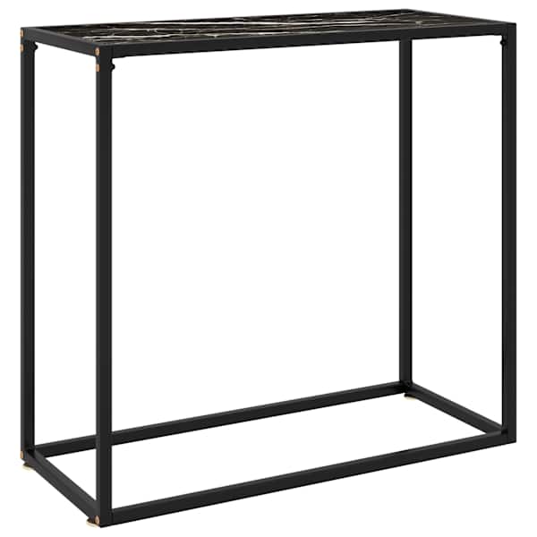 vidaXL konsoollaud, must, 80 x 35 x 75 cm, karastatud klaas