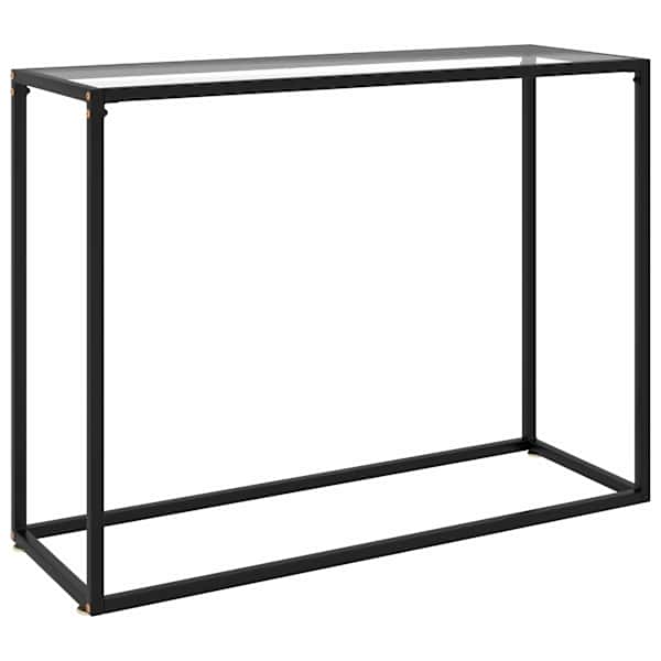 vidaXL konsoollaud, l&auml;bipaistev, 100 x 35 x 75 cm, karastatud klaas