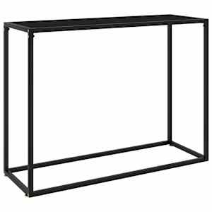 vidaXL konsoollaud, must, 100 x 35 x 75 cm, karastatud klaas