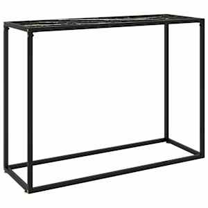 vidaXL konsoollaud, must, 100 x 35 x 75 cm, karastatud klaas