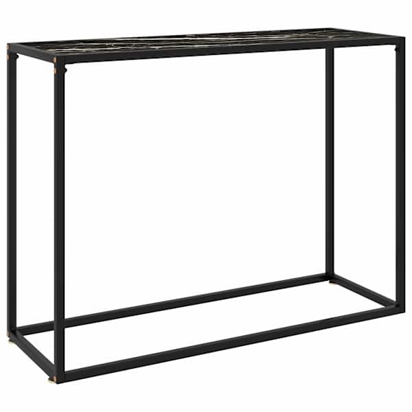 vidaXL konsoollaud, must, 100 x 35 x 75 cm, karastatud klaas