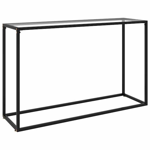vidaXL konsoollaud, l&auml;bipaistev, 120 x 35 x 75 cm, karastatud klaas
