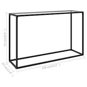 Konzolový stolek průhledný 120 x 35 x 75 cm tvrzené sklo - obrázek 6