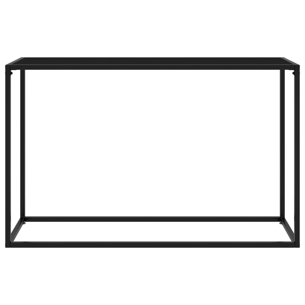 vidaXL Masă consolă, negru, 120x35x75 cm, sticlă securizată