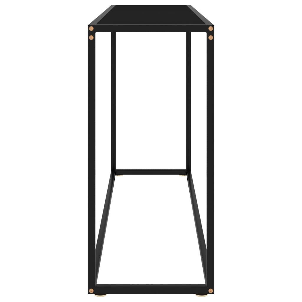  Konzolový stolík čierny 120x35x75 cm tvrdené sklo