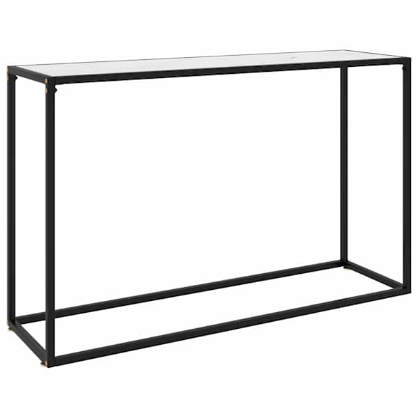 vidaXL konsoollaud, valge, 120 x 35 x 75 cm, karastatud klaas
