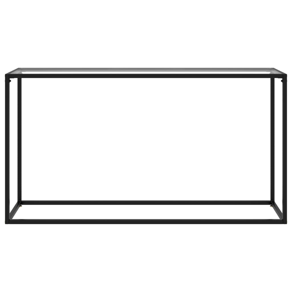 vidaXL Konsollbord gjennomsiktig 140x35x75 cm herdet glass