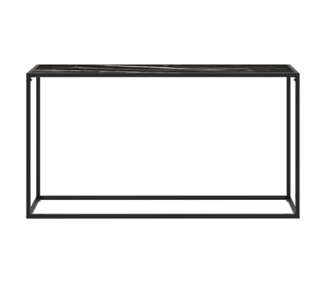 vidaXL Konsolinis staliukas, juodas, 140x35x75cm, grūdintas stiklas