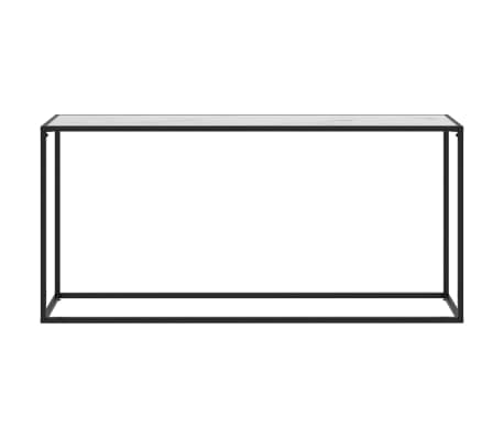 vidaXL Konsolinis staliukas, baltas, 160x35x75cm, grūdintas stiklas