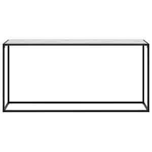 vidaXL Konsolinis staliukas, baltas, 160x35x75cm, grūdintas stiklas