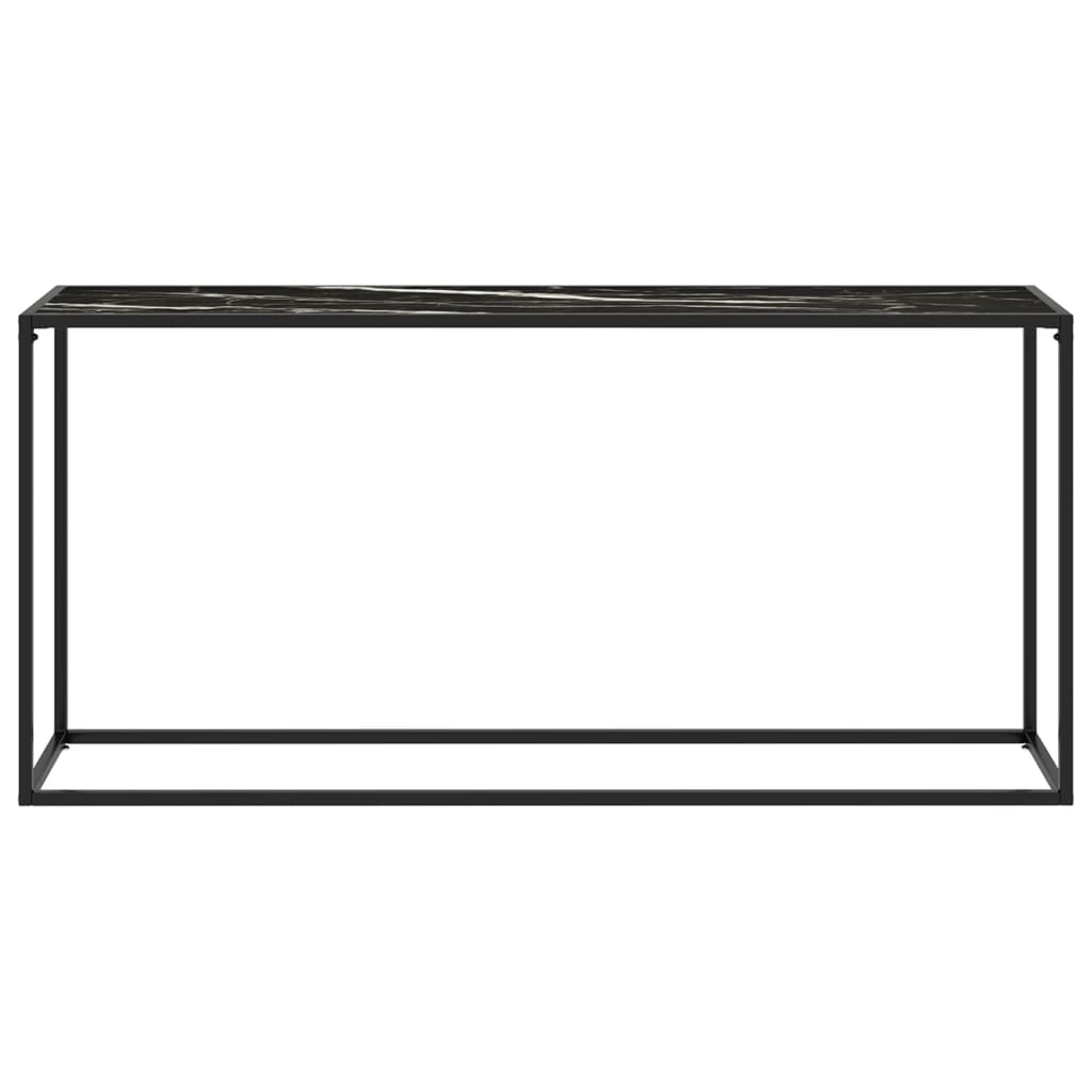 vidaXL Wandtafel 160x35x75 cm gehard glas zwart