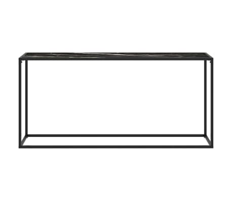 vidaXL Wandtafel 160x35x75 cm gehard glas zwart