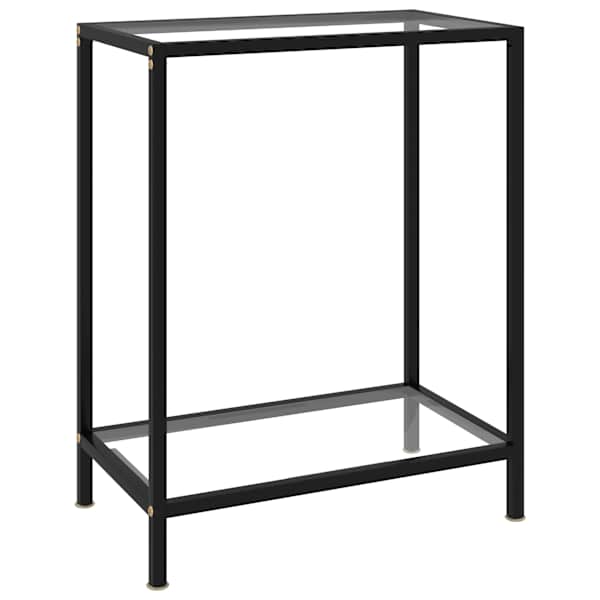 vidaXL konsoollaud, l&auml;bipaistev, 60 x 35 x 75 cm, karastatud klaas