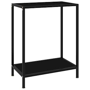 vidaXL konsoollaud, must, 60 x 35 x 75 cm, karastatud klaas
