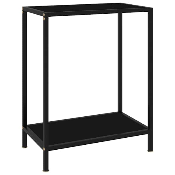 vidaXL konsoollaud, must, 60 x 35 x 75 cm, karastatud klaas