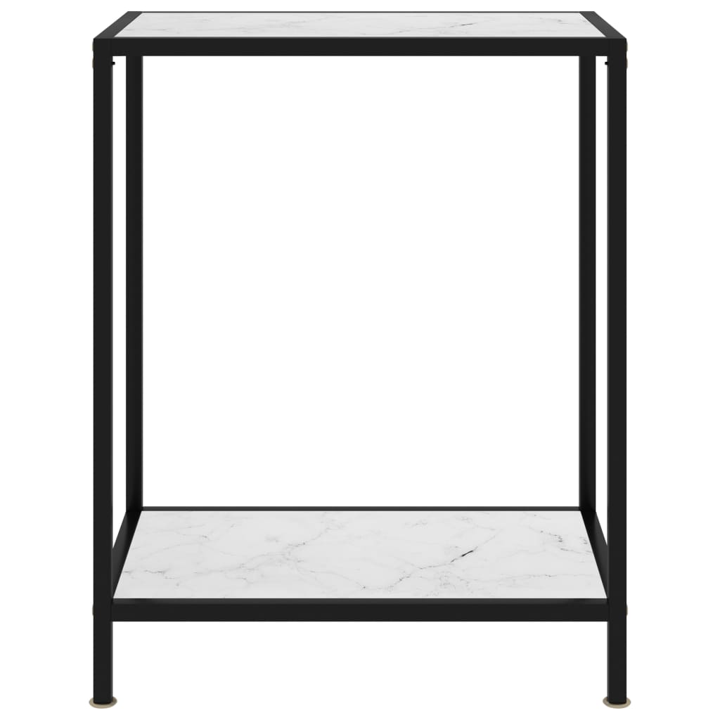 vidaXL fehér edzett üveg tálalóasztal 60 x 35 x 75 cm