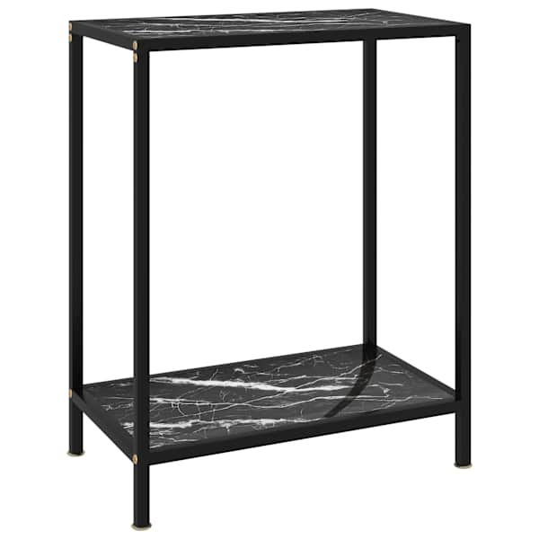 vidaXL konsoollaud, must, 60 x 35 x 75 cm, karastatud klaas
