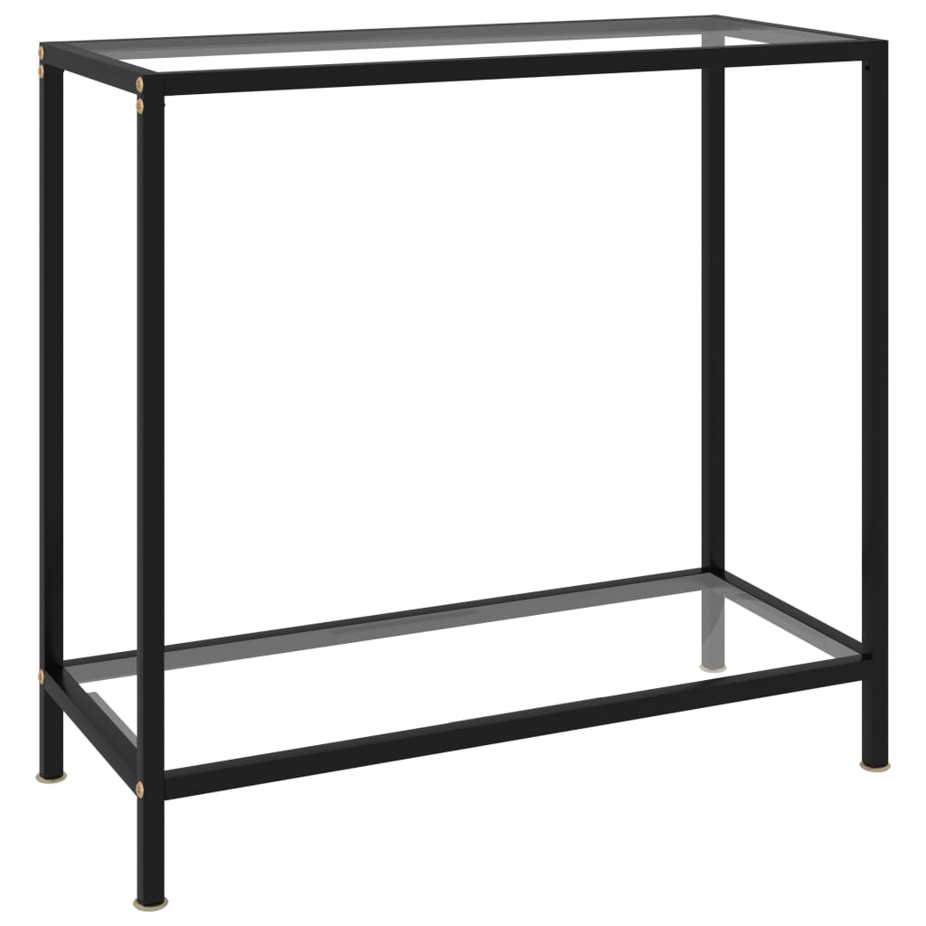 Image of vidaXL Console Table Transparent 80x35x75 cm Tempered Glass