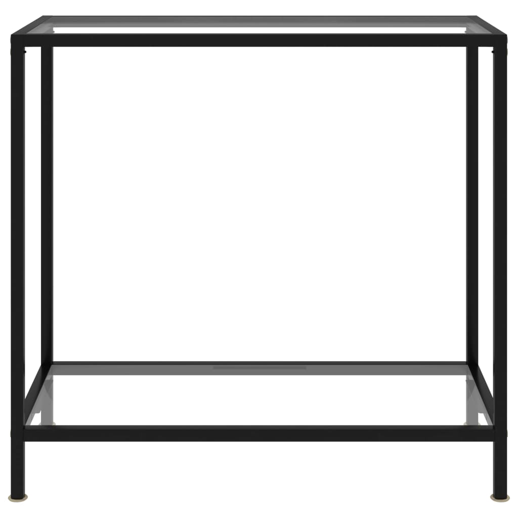 vidaXL átlátszó edzett üveg tálalóasztal 80 x 35 x 75 cm