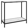 vidaXL konsoollaud, valge, 80 x 35 x 75 cm, karastatud klaas